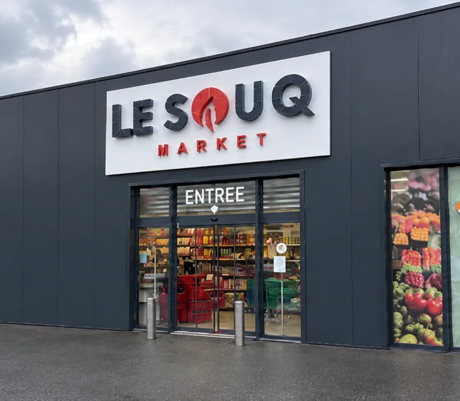 La devanture du Souq Market à Wavre